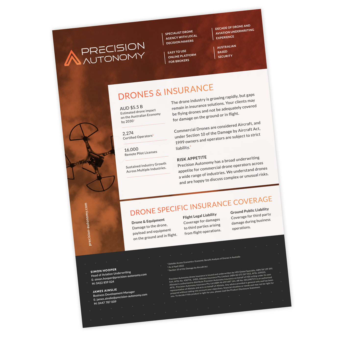 Precision Autonomy flyer design mockup